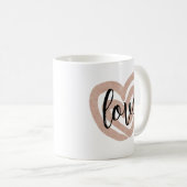 シックガーリー赤面ピンクハートラブコーヒーマグ コーヒーマグカップ (正面右)