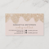 シックガーリー金ゴールドグリッタードリップス赤面ピンク化粧 ロイヤリティカード (裏面)