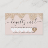 シックガーリー金ゴールドグリッタードリップス赤面ピンク化粧 ロイヤリティカード (正面)