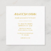 *~*シックガーリー金ゴールドパープルマーブルヘアメイクアップ スクエア名刺 (裏面)