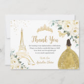 シックキンセアニラアイボリーフローラパリ16th誕生日 サンキューカード (正面)