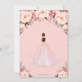 シックキンセアニラソフト赤面フローラプリンセスシルバー 招待状 (裏面)