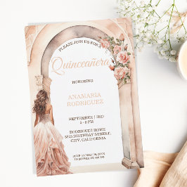 シックキンセアニラ赤面ドレスフローラアーチ 招待状