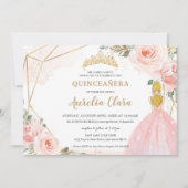 シックキンセアニラ赤面ピンクフローラブロンド15アノス 招待状 (正面)