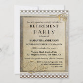 シックギャツビーBBQリタイアメントパーティの招待状 招待状 (正面)