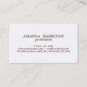 シックギルエレガントド赤面グリーンピンク金ゴールド 名刺 (裏面)