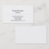 シッククラシカル白黒マネージャーの名刺 名刺 (正面/裏面)