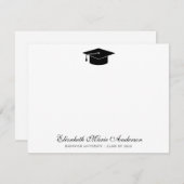 シッククラシックな卒業生のクラス卒業 ノートカード (正面/裏面)