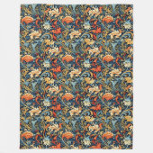 シッククラシックアーツ&クラフツアイコニックインスパイアモリス フリースブランケット (正面)