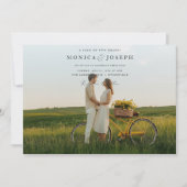 シッククラシックエレガントフォト結婚ズ 招待状 (正面)