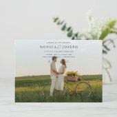 シッククラシックエレガントフォト結婚ズ 招待状 (スタンド正面)