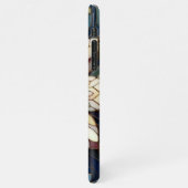 シッククラシックステンドグラスフローラアートパターン iPhoneケース (左側)