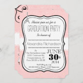 シッククラシックパリエッフェルタワー卒業パーティー 招待状 (正面/裏面)