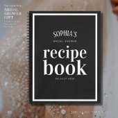 シッククラシックブライダルシャワー白黒レシピ ノートブック