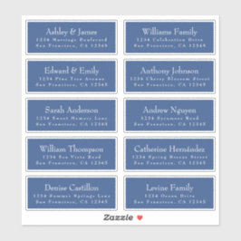 シッククラシックブルー結婚ズゲスト住所 シール