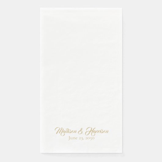 シッククラシック金ゴールドスクリプト名前をカスタムするの日付結婚( (正面)