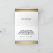 シッククラシック金ゴールドブラックストライプスクリプスタイリッシュト サンキューカード (内部)