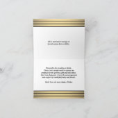 シッククラシック金ゴールドブラックストライプスクリプスタイリッシュト サンキューカード (内部)