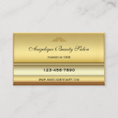シッククラシック金ゴールド美しいアポイントメント名刺 予約カード (正面)