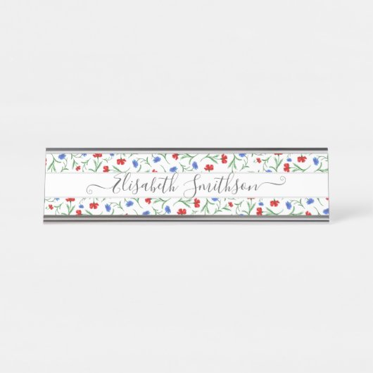 シッククラシーエレガントカスタムプロフェッショナルフローラ デスクネームプレート (正面)