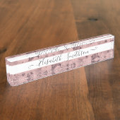 シッククラシーエレガントカスタムプロフェッショナルフローラ デスクネームプレート (側面)