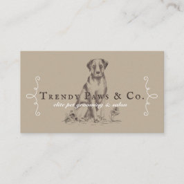 シッククラシーブティックスタイルペットサロンラブラドールドッグ 名刺