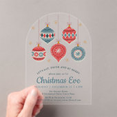 シッククリスマスイブディナーオーナメント アクリル招待状 (インサイチュ (ポータブル))
