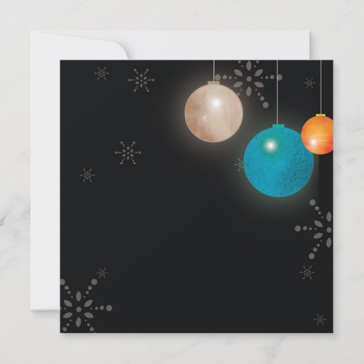 シッククリスマスオーナメントおもしろいホリデーパーティー 招待状 (裏面)