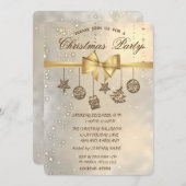 シッククリスマスオーナメント、会社パーティー 招待状 (正面/裏面)