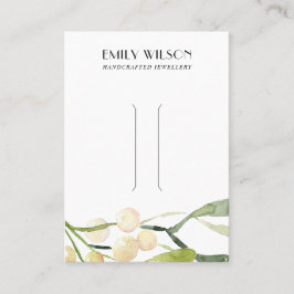 シッククリスマススノーベリーヘアクリップディスプレイカード 名刺