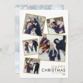 シッククリスモダンマスファミリー5フォトコラージュ シーズンカード (正面/裏面)