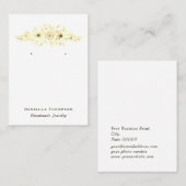 シッククリームフローラブティックジュエリーイヤリングディスプレイ 名刺 (正面/裏面)