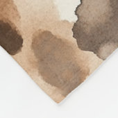 シッククリームブラウンレオパードアニマルプリント フリースブランケット (角)