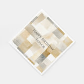 シッククリームブラウン抽象芸術 スタンダードランチョンナプキン (角)