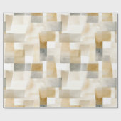 シッククリームブラウン抽象芸術 ラッピングペーパー (フラット)