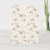 シッククリーム蝶誕生日 カード (裏面)