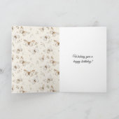 シッククリーム蝶誕生日 カード (内部)