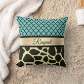 シッククローバーキリンプリント パーソナライズされた クッション (ブランケット)