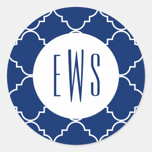 シッククローバーモノグラムステッカー ラウンドシール (正面)