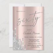 シッククールシルバーグリッタードリップバラ金ゴールド60th 招待状 (正面)