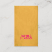 シッククールテクスチャイエローピンクコンサルタント 名刺 (正面)