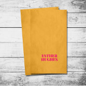 シッククールテクスチャイエローピンクコンサルタント 名刺