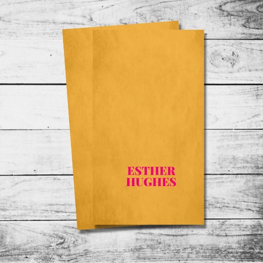 シッククールテクスチャイエローピンクコンサルタント 名刺