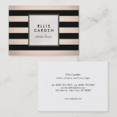 シッククールブラックと銅のデザイストライプナー 名刺 (正面/裏面)