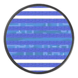 シッククールブルー幾何ストライプ アイスホッケーパック