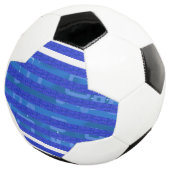 シッククールブルー幾何ストライプ サッカーボール (3/4)