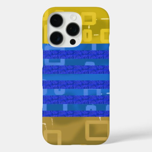 シッククールブルー金ゴールド幾何ストライプ Case-Mate iPhoneケース (裏面)