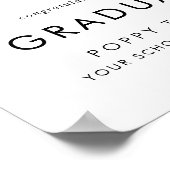 シックグラッドキャップおめでとう卒業生 ポスター (角)