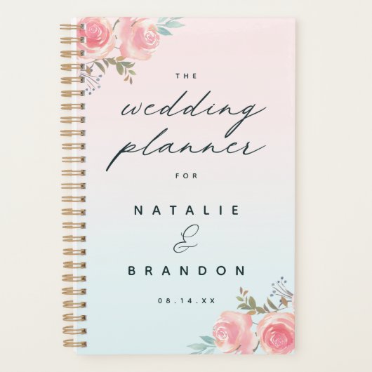 シックグラデーションガフランスのーデンフローラパイ結婚ニーズ プランナー手帳 (正面)