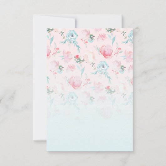 シックグラデーションピフランスのックガーデンフローラ結婚牡丹 セーブザデート (裏面)